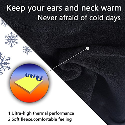 Fleece Ear Warmers Headband Fleece Neck Warmer Set Ear Muffs Neck Gaiter Tube for Men Women, Stay Warm & Cozy with our Thermal Polar Fleece & Performance Stretch,Perfect for Sports & Dail (2 pcs) - Thumbnail 6