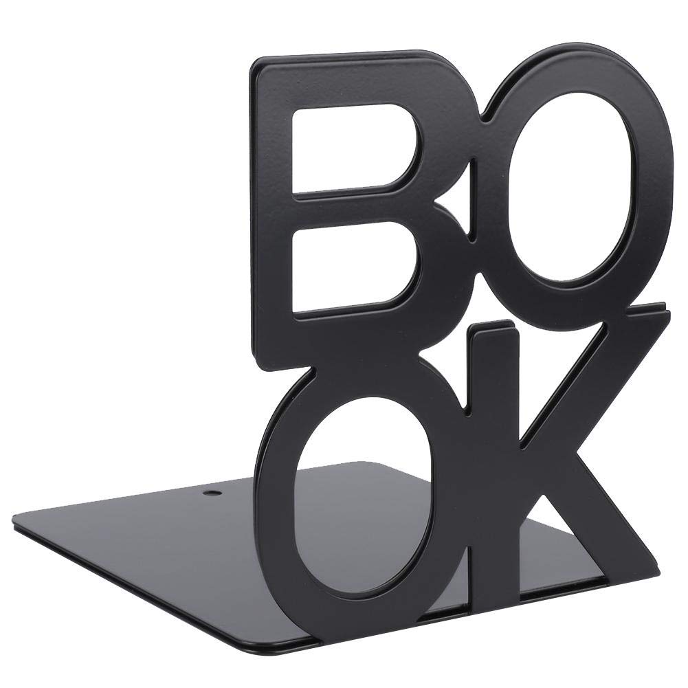 Characters Shape Book End, Anti slip foam pad design Bookend, 208mm Keep Tidy for Dvds Movies Magazines Books(140mm black pair) - Image 3