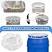 Acellegic 50 Pcs 55 Gallon Elastic Drum Covers, 4 Mil Polyethylene Waterproof Bucket Cap Covers Anti Static and Ultraviolet for Outdoor Containers, Protection Against Contaminants