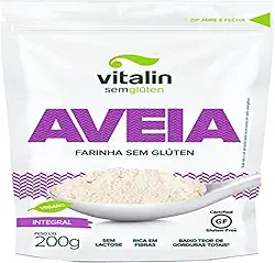 Vitalin Aveia Farinha Integral Sem Glúten 200G