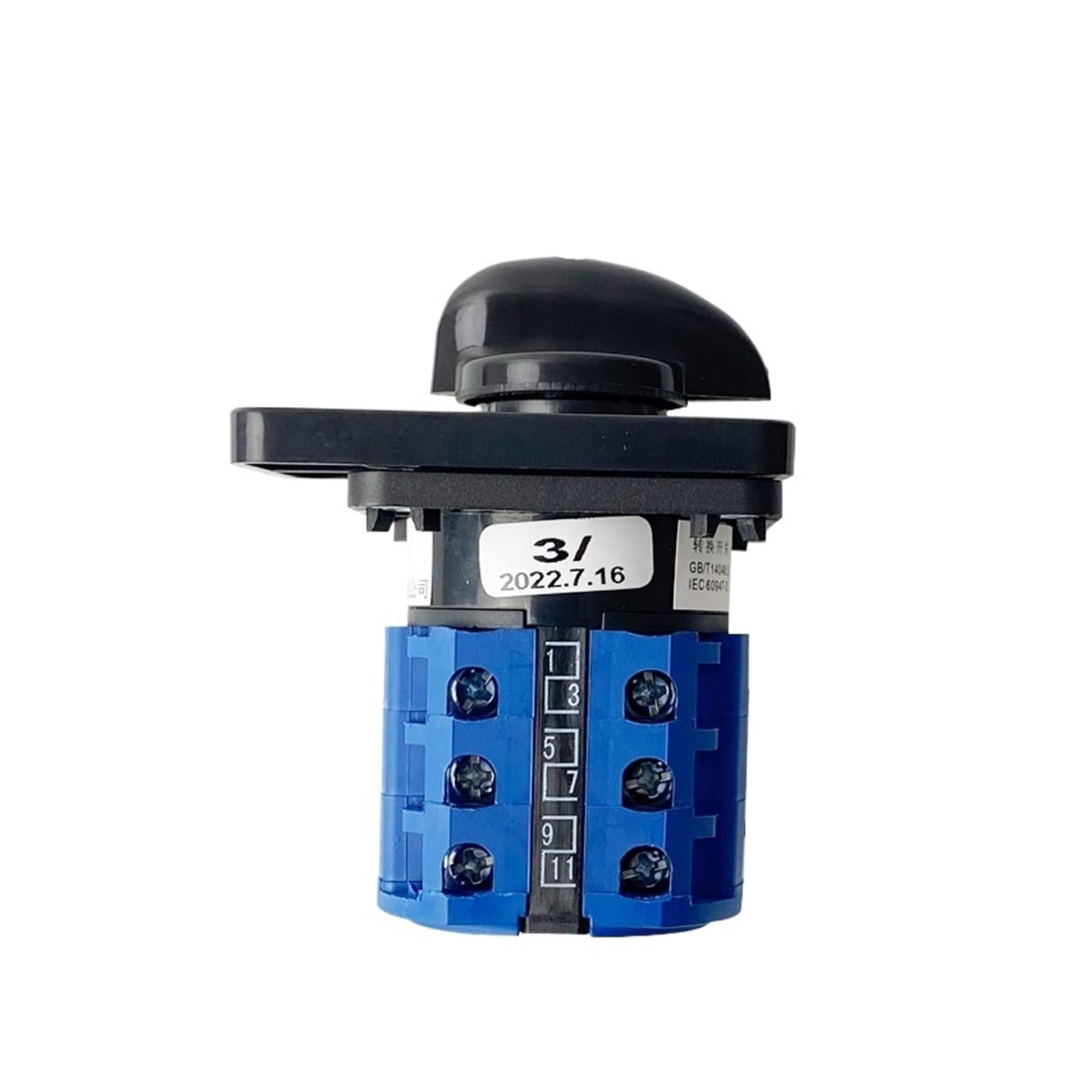 JGNAYRKJQI CA10 Voltmeter Cam Switch 3 Phase 4 Wire 7 Position 20A 690V Changeover Rotary Selector 12 Terminals LW26 YMW26