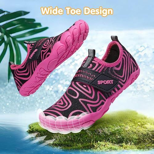 Image of ATHMILE Kids Water Shoes Boys Girls Water Shoes Quick Dry Barefoot Beach Sports Swim Pool Summer Shoes(Little Kid /Big Kid)