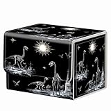 Strong Magnet for TCG MTG Commander Deck Box Playing Card Case Organizer Trading Card Case Creative Pattern Trading Card Storage Box for Collectible Games Up to 200 Cards,Mysterious Dinosaur Skeleton