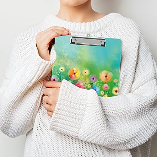 Image of Plastic A4 Clipboards, Clip Board Stardard Letter Size 9 x 12.5 in | Office Decorative for Students Women Men and Kids,Daffodil
