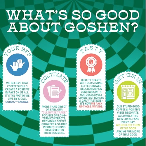 Image of Goshen Coffee Roasters Whole Bean Black Dog Espresso Blend | Dark Roast, Espresso or Brewed | Award-Winning, Natural and Washed | Roasted Nuts, Molasses, Dark Cocoa Flavors | 2 Lb Bag