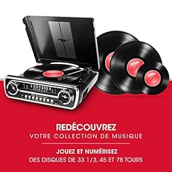 ION Audio Mustang LP – Chaîne Hi-Fi Rétro Ford Mustang 4-en-1 avec Platine Vinyle, Radio, Port USB et Prise AUX, ainsi… - Les Beatles, Paul McCartney, John Lennon, RIngo Starr, George Harrison ION Audio Mustang LP - Chaîne Hi-Fi Rétro Ford Mustang 4-en-1 avec Platine Vinyle, Radio, Port USB et Prise AUX, ainsi… – Image 3