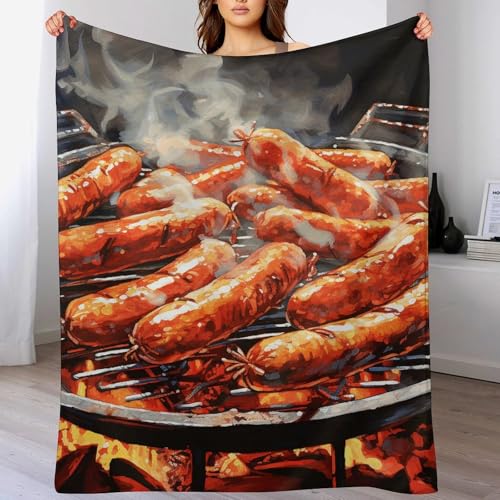 Couverture saucisse sur le feu plaid flanelle léger pour climatisation - 6