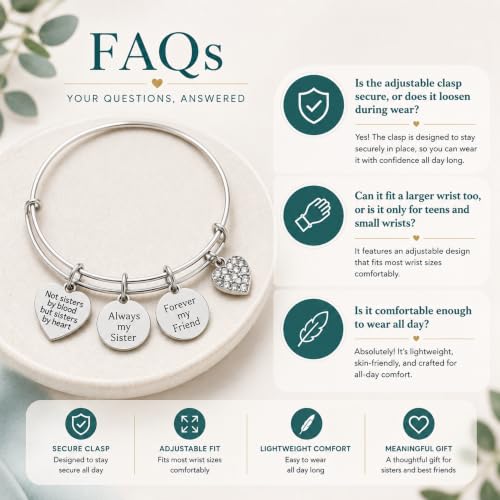 Image of Infinity Collection Best Friends Bracelets- Not Sisters By Blood But Sisters By Heart Bracelet- Friend Jewelry- Gift for Friends