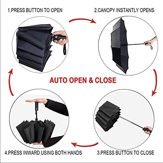 Image of Umberalla Automatic Open Travel with Wind Vent,Umbrella big size for men, Umbrella for girls, Umbrellas for rain,Windproof Umberalla Large for Man,Women (Blue)