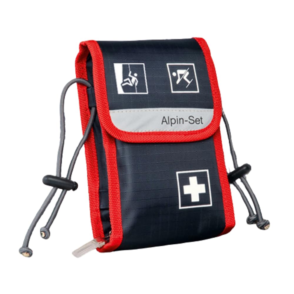 Holthaus Alpin-Set Verbandstasche, blau-rot, 11,5 x 17 x 4 cm