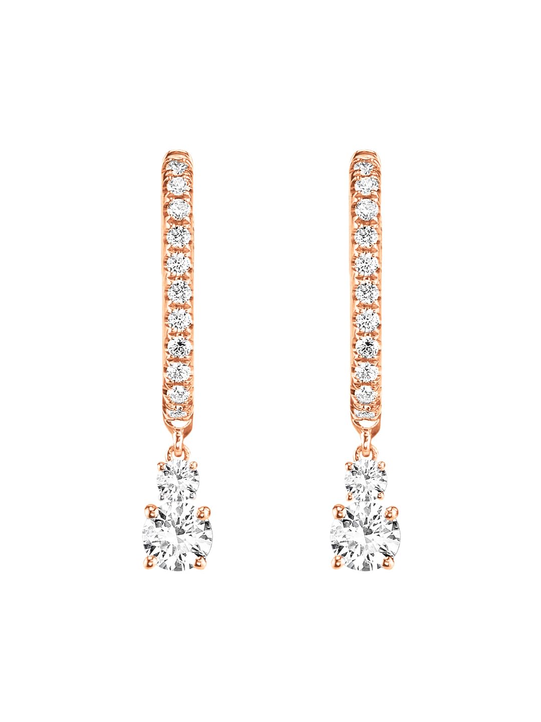 MINUTIAE Dangling Solitaire Hoop Earring Bali Fashion Jewellery For Women and Girls