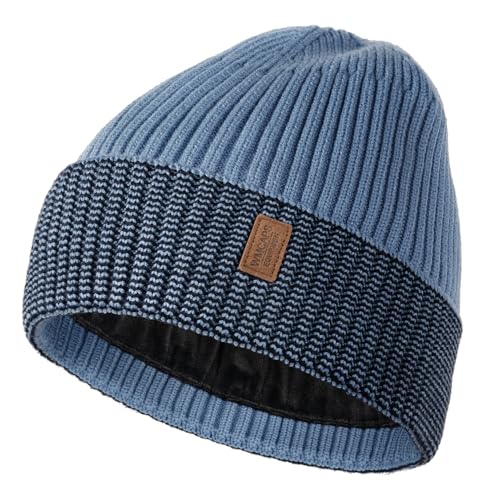 Image of Wmcaps Warm Beanie for Men Women, Fleece Lined Beanie Warm Winter Caps Unisex Fashion Knit Cuffed Cap