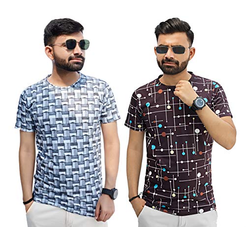 Image of Multicolor Casual T-Shirt for Men (Pack of 2)