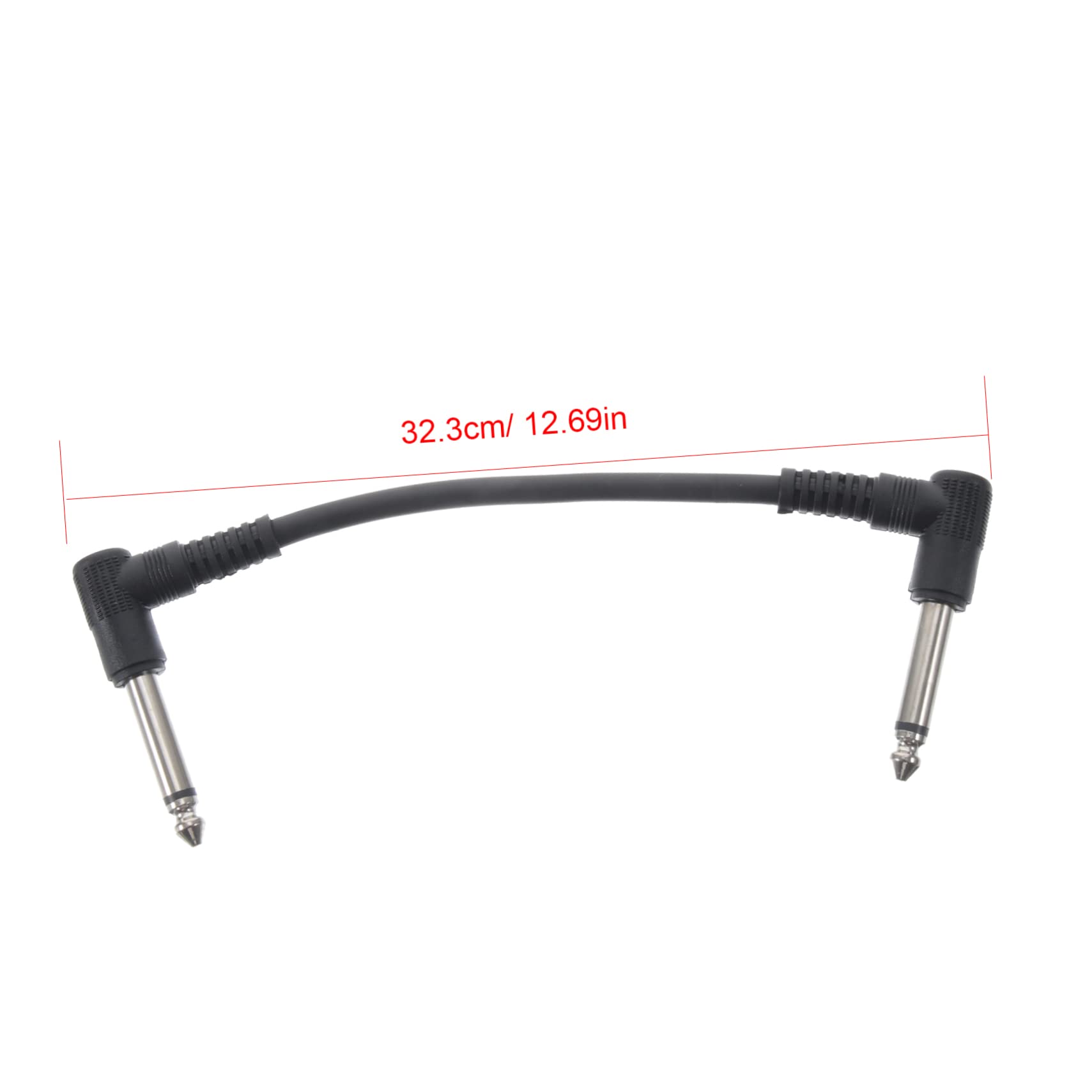 Hemoton Sturdy Guitar Effect Cable 6-Pack Short Guitar Patch Cable 30cm Musical Instrument Accessory