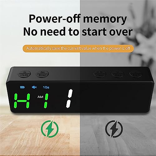 Reloj cronómetro digital de pared para gimnasio con pantalla LED miniatura 6
