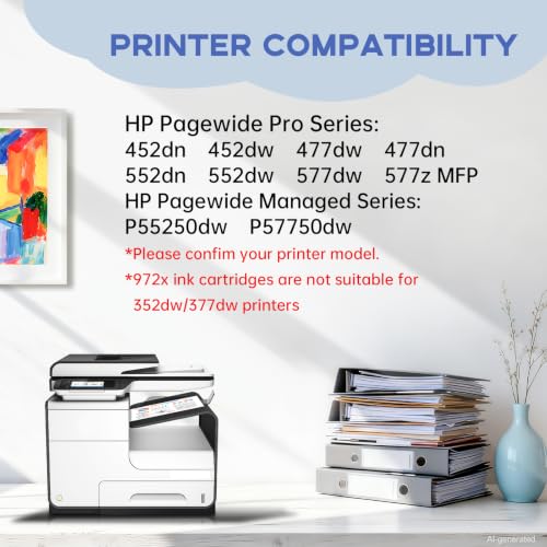Image of Miss Deer 972X Ink Cartridge, Compatible Replacement for HP 972X 972 972A Ink Cartridges,Work for PageWide Pro 452dn 452dw 477dn 477dw 552dw 552dn 577dw 577z Printer,4 Pack