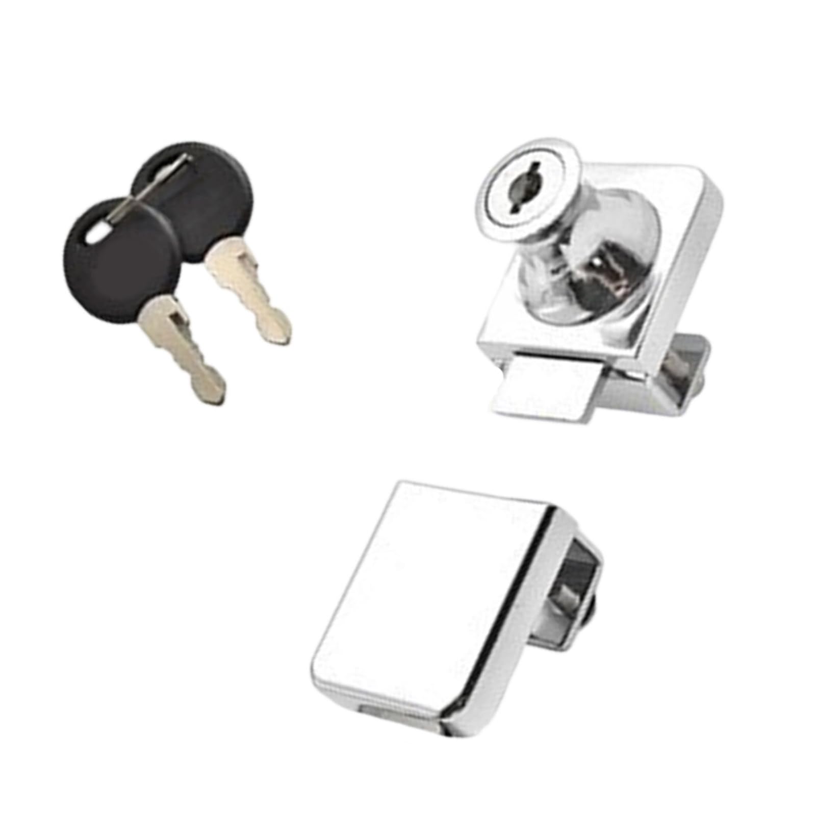 Universals Zincs Alloy Glass Door Security Lockset Cabinet Display Buckle Hardware Easy to Installation Showcase
