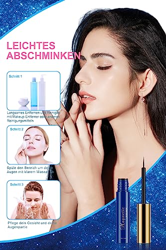 6. Bild von Aosun Magnetische Wimpern mit Eyeliner Kit, 7 Stile, 3D Magnetic Lash Extensions für Natürlich Look, Falsche Künstliche Wimpern Set, Wasserdicht, Ohne Kleber, Schwarz, Eye Make-up für Cat Eye & Hallow