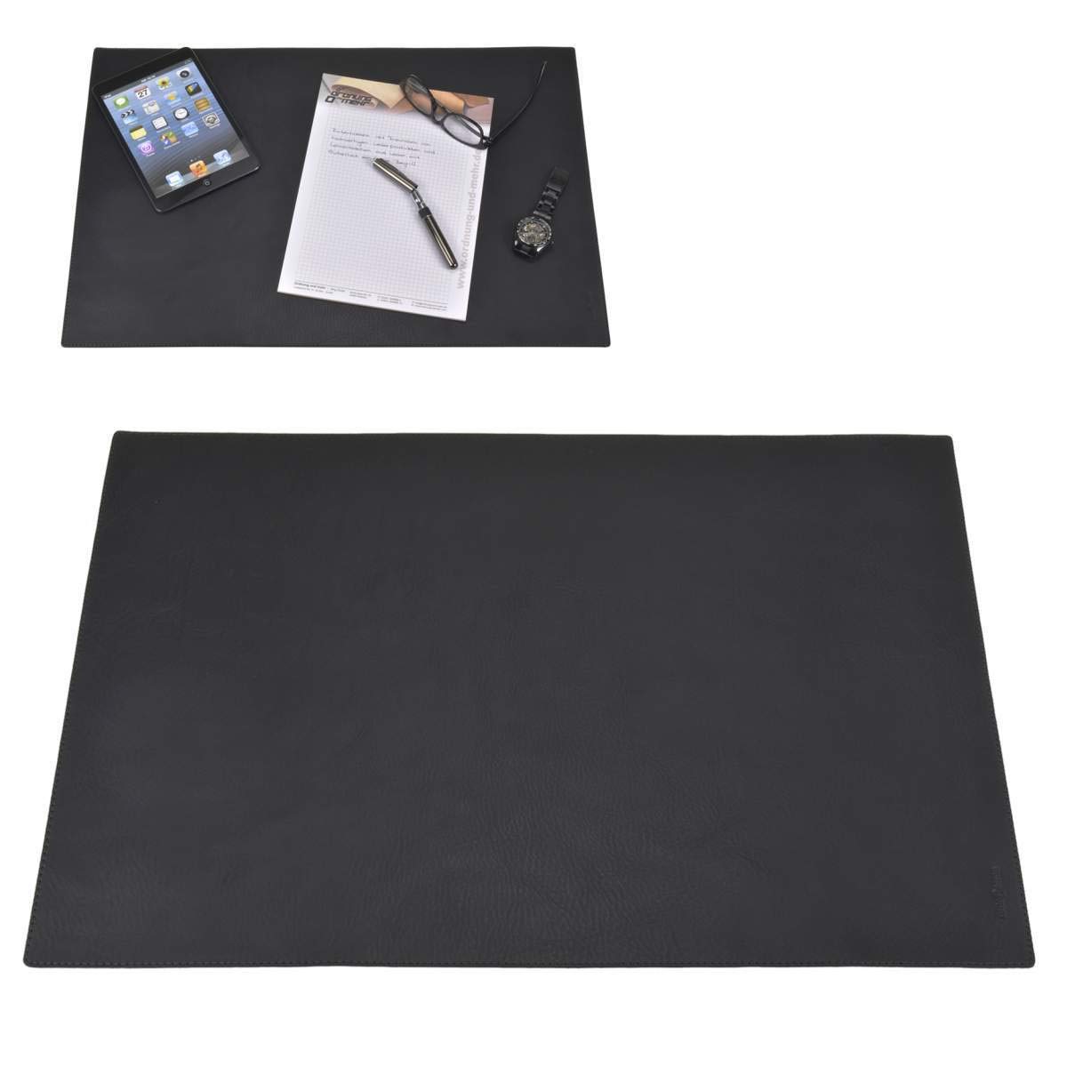 Ruitertassen Schreibunterlage Leder Schreibtischauflage 60x40cm Unterlage Schreibauflage Matte schwarz