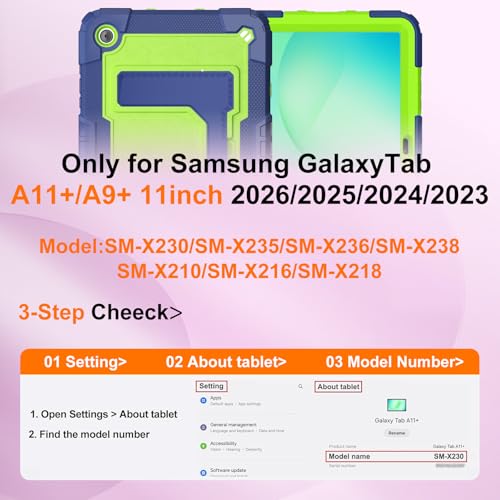 Carcasa resistente para Samsung Tab A9+ con correa ajustable 2