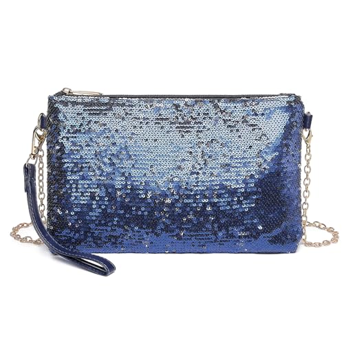 Miss Lulu Bolso de Mano de Mujer - Bolsos de Fiesta Mujer con Purpurina Fina- Bolso Boda para Ceremonias, Bodas, Evento, Cita, Fiesta Cócteles