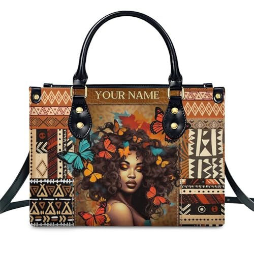 Personalized Leather Handbags for Women - Fashion Casual Shoulder Tote Bag - Gifts for Women Mom Grandma