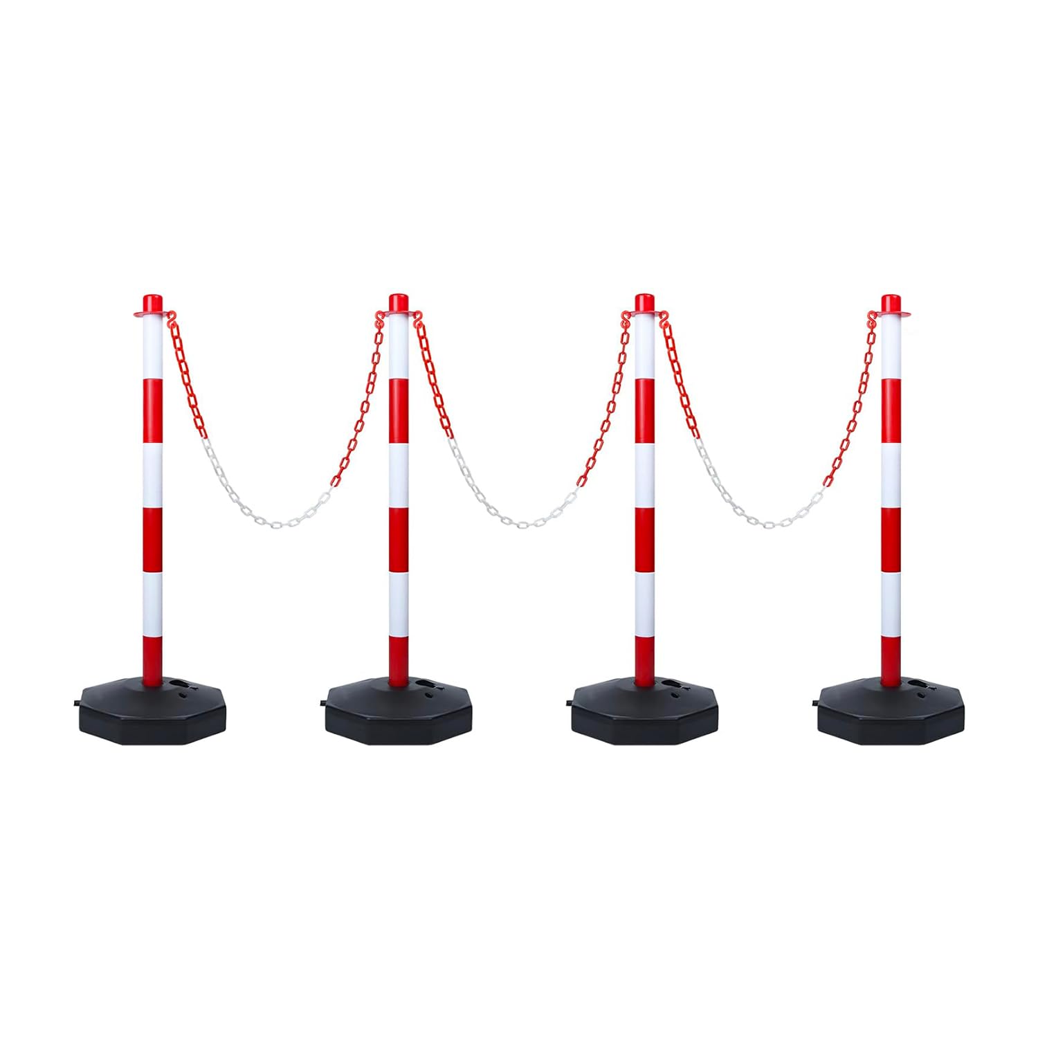 Parent Paletti di Plastica con catena (Set di 4 Paletti)