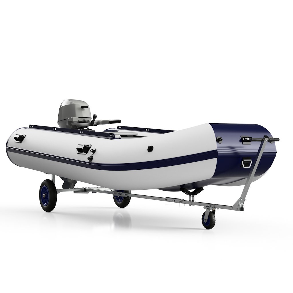 SUPROD Faltbarer Bootswagen Slipwagen Handtrailer Schlauchbootwagen Bootstrailer TR350, PU, Ø 350 mm