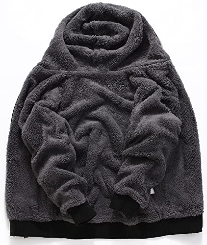 Image of GEEK LIGHTING Boys Sherpa Lined Hoodie Kids Fleece Sweatshirt Full Zip Hooded Jacket