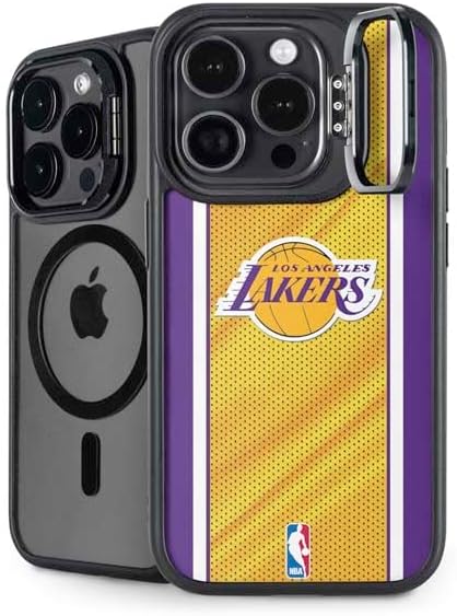 Skinit Kickstand Phone Case Compatible with iPhone 16 Pro Max - Officially Licensed NBA Los Angeles Lakers Dark Rust Design