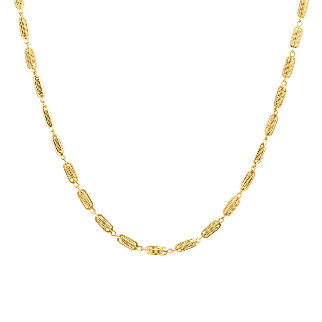 Nakabh Stainless Steel Chain - 22 Inch Gold Plated Bold Design for Men, Women, and Unisex (1703802) (B0CD5XD1W9) Amazon Price History, Amazon Price Tracker