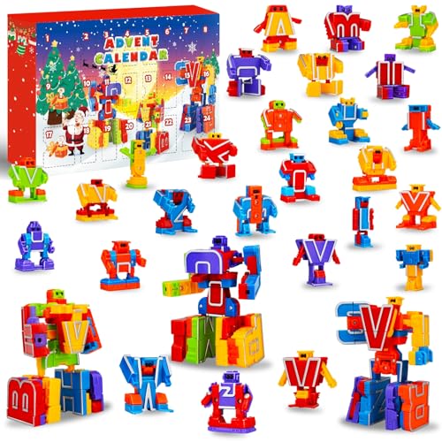 Kannove Alphabet Robots Advent Calendar 2025 for Boys, 24 Days