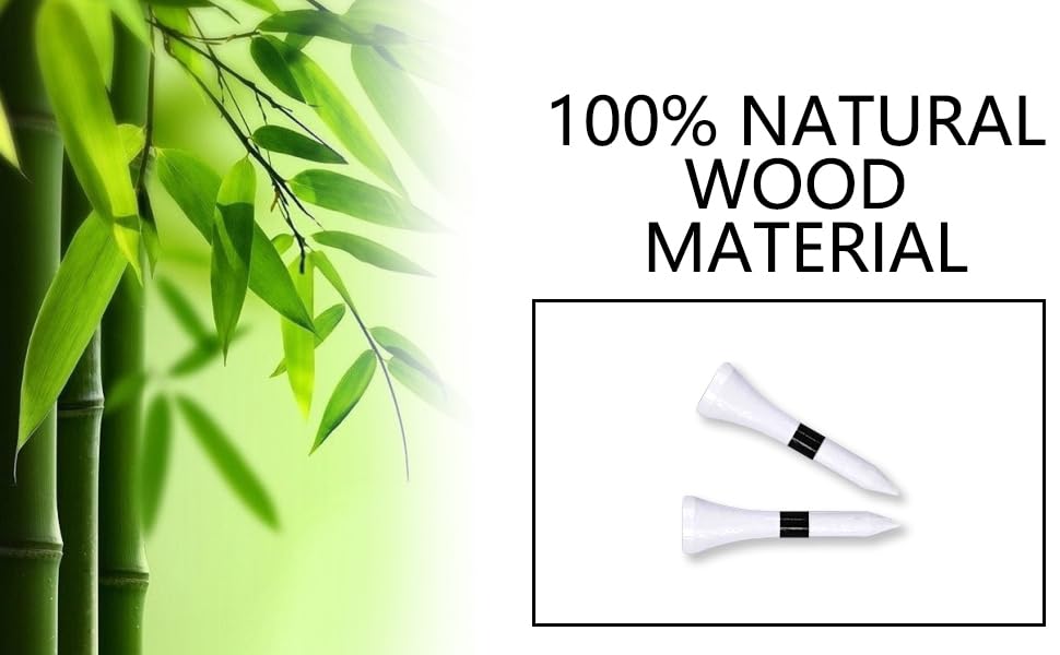 Image of Wooden Golf Tees 1 1 /2 inch Pack of 100 38mm White