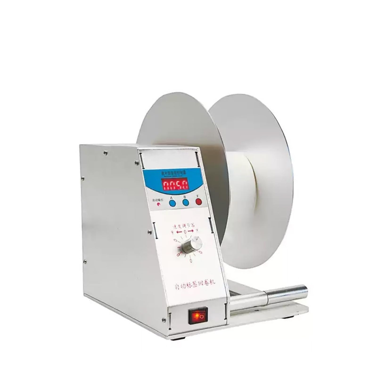 JVDDI Automatic Label Re-Winder Rewinder Labeling Machine Barcode Rolling Sticker Rewinding