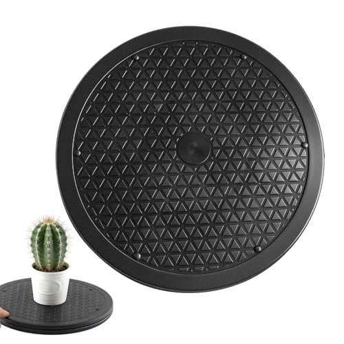 Drehbar Plattform 30 cm Drehteller Universal 360 Grad Drehscheibe Schwarz Kunststoff Drehplatte Drehbar Plattform für Laptops Monitor TV Lautsprecher Handwerk Pflanzen Küche