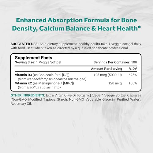 Image of Naturalis Vegan Vitamin D3K2 180 Softgels | Better Bone & Immune Support*