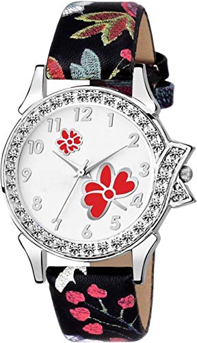 New Red Multi Color Photo Butterfly Watch for Women & Girl