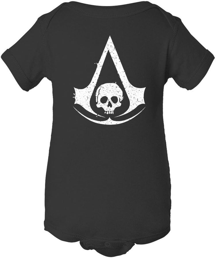 Assasin's Creed Black Flag Logo Grunge Baby BodySuit