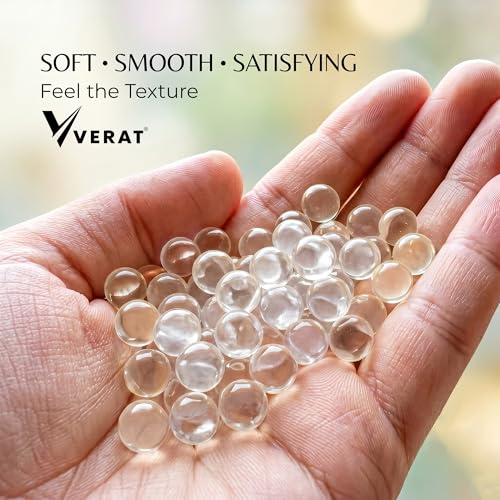 Image of Verat Gel Blaster Refill Water Beads Transparent for Gun Suitable Size 7-8mm Safe Non-Toxic Ammo for Gel Guns & Decorative Vase Filler (This Gel Balls for Specially for Gun) (5 Packets, White)