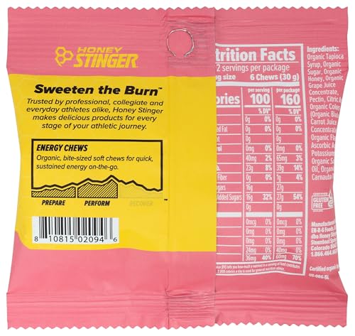 Image of Honey Stinger, Chew Energy Pink Lemonade Organic, 1.8 Ounce