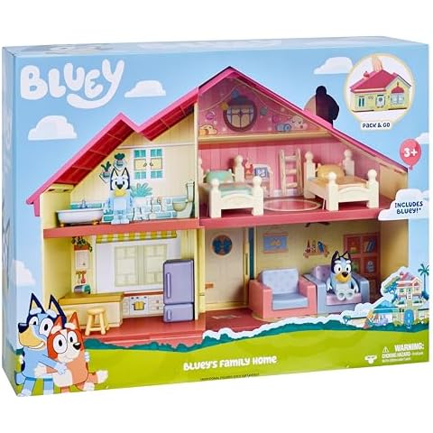 Bluey Heeler Family Home Play Set with Figure Cover