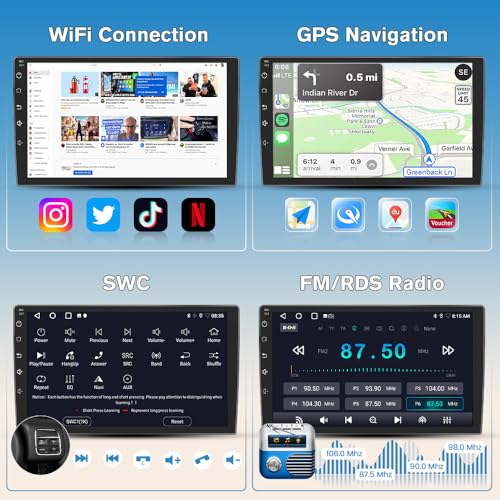 Image of Junsun Car Stereo for Dodge Ram 1500 2500 2013-2019 CarPlay /Android Auto | 5G WiFi 9 inch HD IPS Display Support Cargo Rearview GPS DSP RDS BT AM /FM Auto AC 2GB+32GB ROM