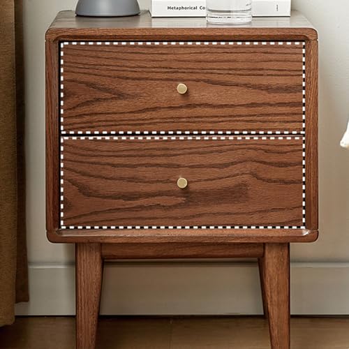 Table de chevet en bois massif haut de gamme meuble d'appoint élégant - 7