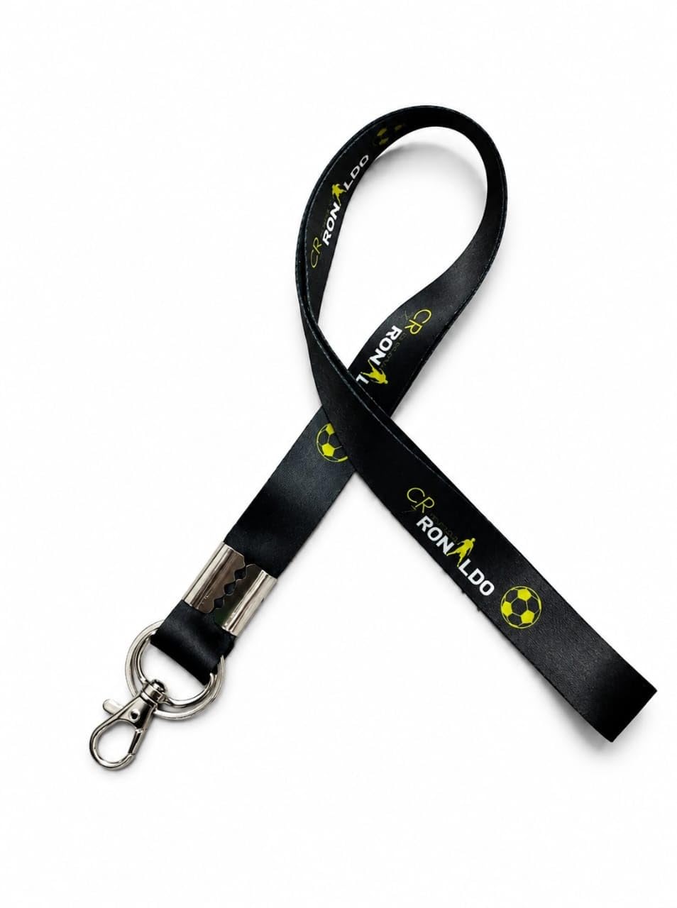 cristiano ronaldo Lanyard with Metal Clip, Black, Football Theme, Key Chain Holder For Bike Keys, Id cards Holder (46Cms length)-image-39