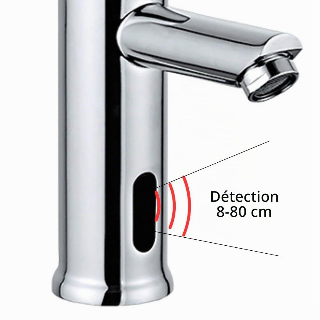 Robinet électronique de lavabo S1, robinet avec capteur automatique 1 eau (froide)