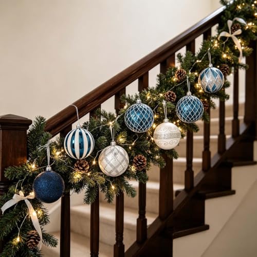 24 Pcs Ball Shaped Christmas Ornaments 2.36In Plastic Balls Shatterproof - image 6