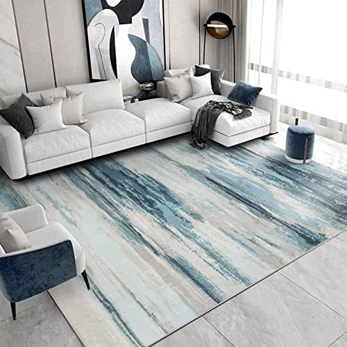 Rugs Modern Soft Abstract Area Rugs for Living Room/Bedroom/Kitchen & Dining Room,Medium Pile Home Decor Carpet Floor Mat (Grey10, 5' 3" x 6' 6" Rectangular)