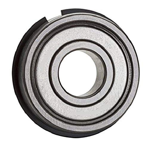 NTN Bearing 6003ZZNR Single Row Deep Groove Radial Ball Bearing with Snap Ring, Normal Clearance, Steel Cage, 17 mm Bore ID, 35 mm OD, 10 mm Width, Double Shielded