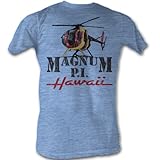 Magnum PI T-shirt Flyin Solo Adult Light Blue Tee Shirt