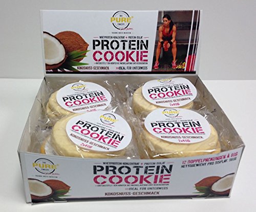 Preisvergleich Produktbild PURE Protein Cookies Kokosnuss-Geschmack 12 x 80g